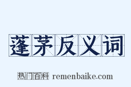 蓬茅反义词是什么意思的图片